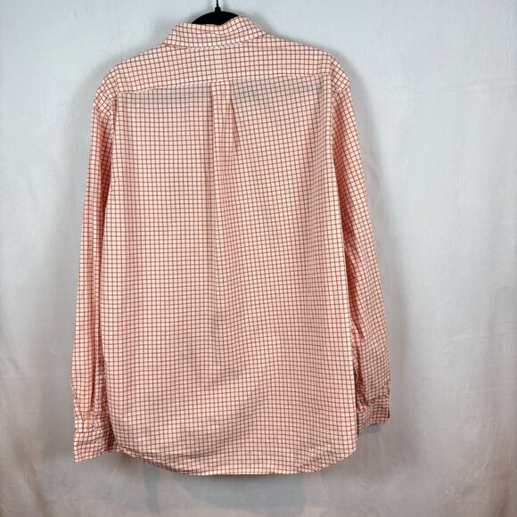Ralph Lauren Men's Orange Check Long Sleeve Shirt Slim Fit Size X-Large Workwear - Picture 7 of 12
